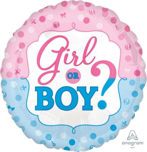 Girl or Boy Foil Balloon - Click Image to Close